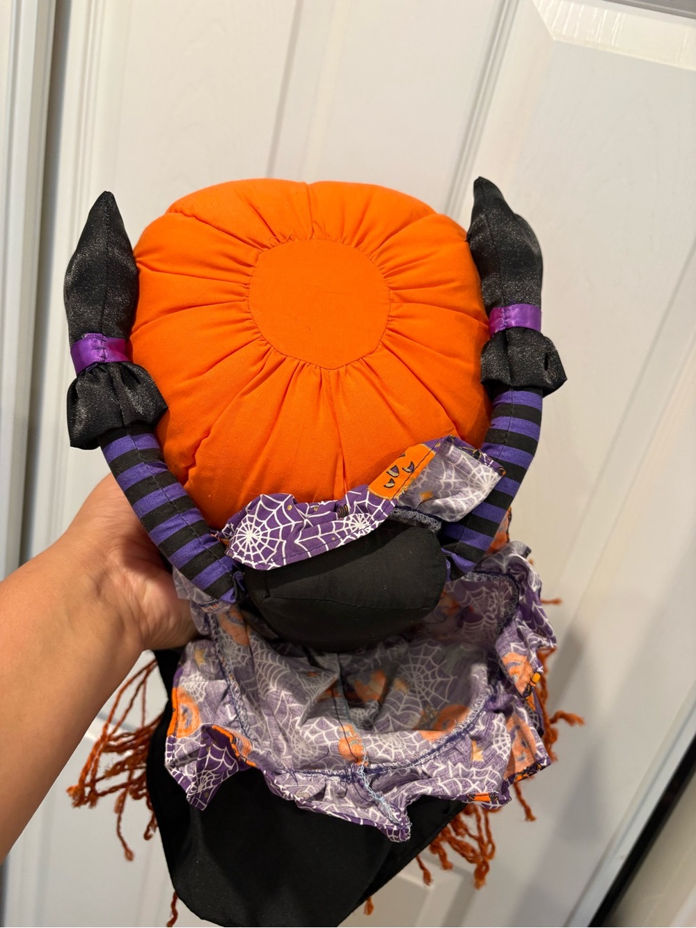 Vintage 1998 Silly Pumpkin Witch Candy Plush Nylon Basket EUC - Picture 12 of 15